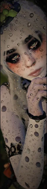 Free dark romance bookmark featuring a girl with artistic body decor